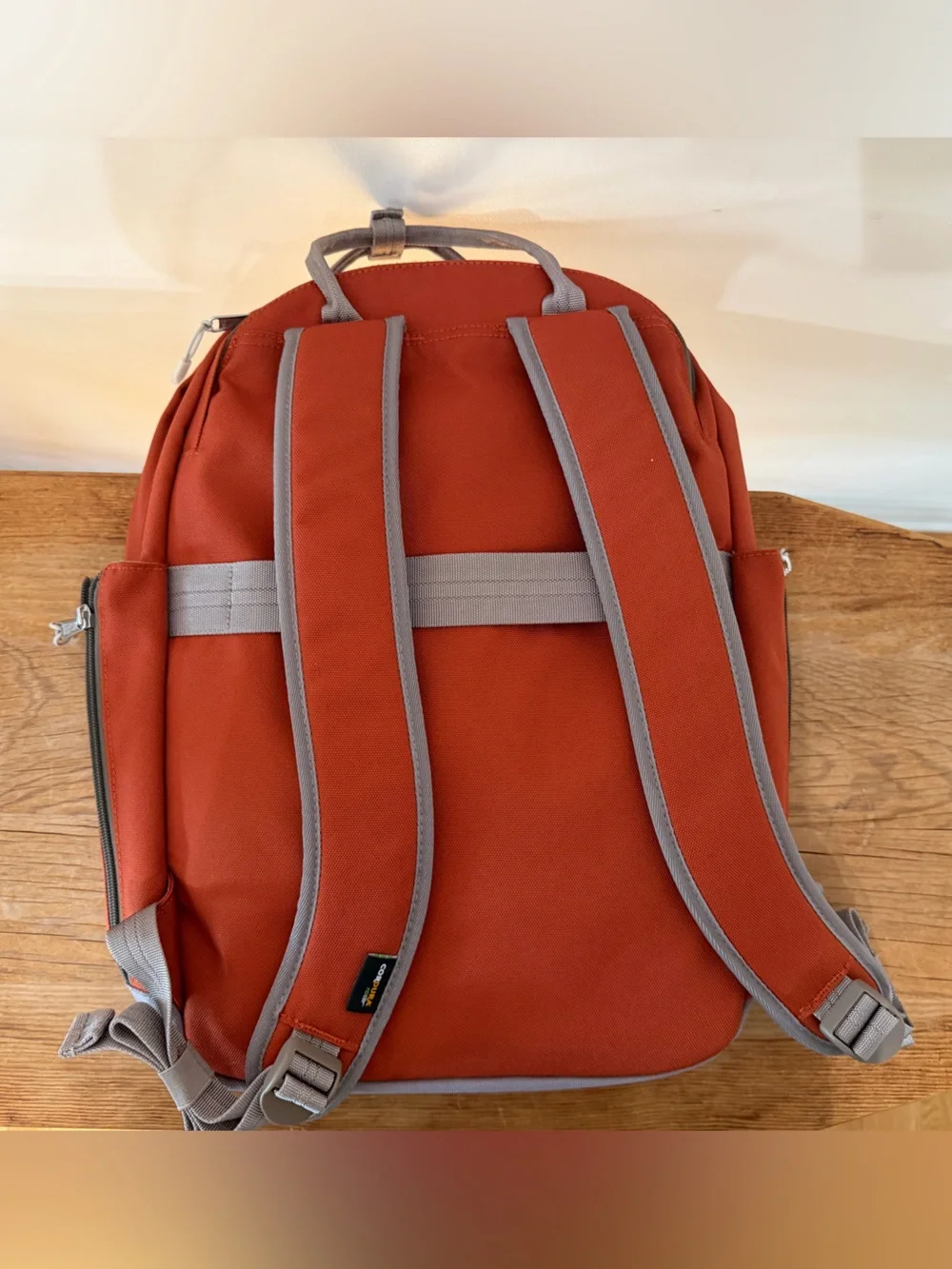NWOT Tobiq Travel Backpack Rust Orange Red Full Size School Work Laptop Pack
